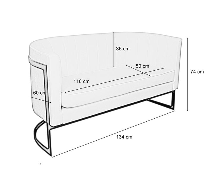 Sofa Glamour podstawa czarna MG39 zdjęcie 6