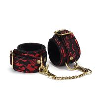 kajdanki victorian garden lace and velvet wrist cuffs liebe seele