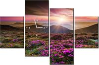 120CM 80CM ZEGAR 4 ELEM PIĘKNY KRAJOBRAZ OBRAZ ŚCIENNY