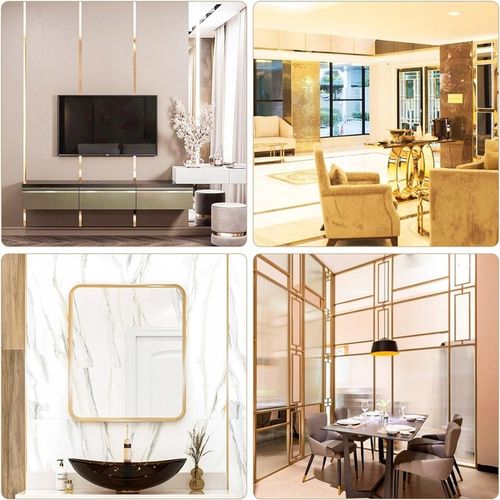 Listwa ozdobna dekoracyjna złota na ścianę do mebli samoprzylepna ścienna na Arena.pl