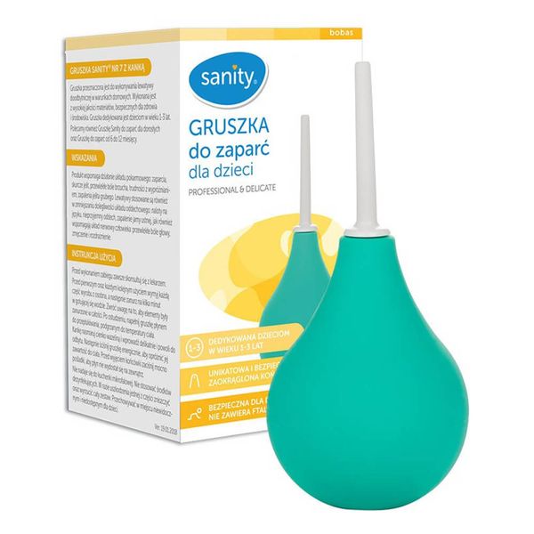 SANITY Gruszka do zaparć z kanką dla dzieci 1-3 lat nr 7 zdjęcie 1