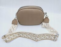 Eric Style - torebka listonoszka skóra ekologiczna pasek BOHO Taupe H0113