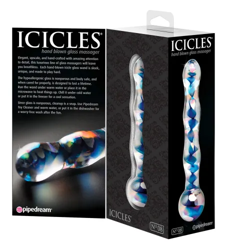 pipedream icicles model 24 - ręcznie wykonany szklany masażer 17,5 cm na Arena.pl
