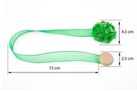 Upinacz dekoracyjny z magnesem kwiatek II zielony x2