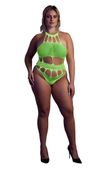 Body With Grecian Neckline - Neon Green - Xl/Xxxxl