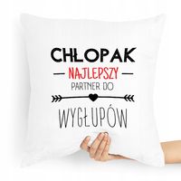 Poduszka Prezent Dla Chłopaka Najlepszy Partner Z Nadrukiem Ze Zdjęciem