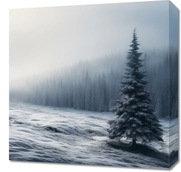 Obraz 50x50cm Samotna Choinka zdjęcie 1