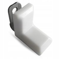 Kątownik meblowy komandorek wspornik metalowy + osłonka BIAŁY (02)