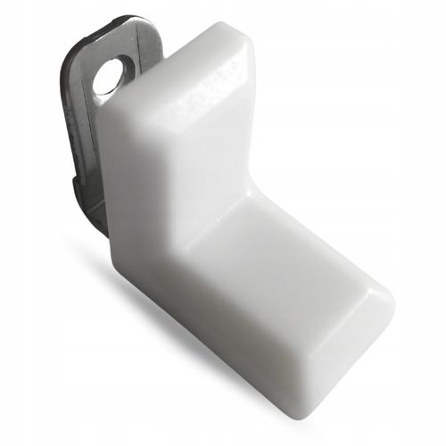 Kątownik meblowy komandorek wspornik metalowy + osłonka BIAŁY (02) na Arena.pl