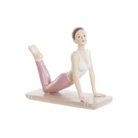 Figurka Dekoracyjna DKD Home Decor Różowy Yoga Scandi 16 x 6 x 13 cm