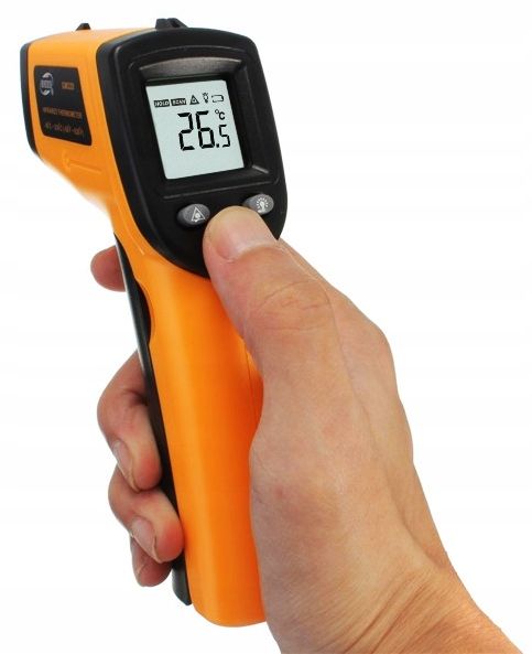 PIROMETR TERMOMETR LASEROWY BEZDOTYKOWY MIERNIK NA PODCZERWIEŃ -50 +400 LCD zdjęcie 12