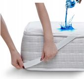 OCHRANIACZ NA MATERAC WODOODPORNY 140x200 PODKŁAD POKROWIEC NIEPRZEMAKALNY