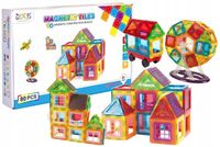 KLOCKI MAGNETYCZNE ZESTAW KONSTRUKCYJNY XXL 80 EL. MAGNETIC TILES