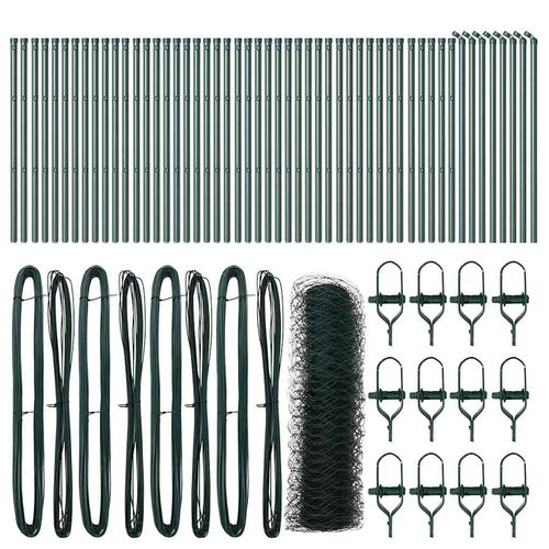 Ogrodzenie z słupkami Zielony 0.8 x 100 m Stal pokryta PCV na Arena.pl