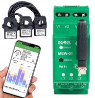 ZAMEL Monitor Licznik Energii Elektrycznej Prądu Wi-Fi 3F+N SUPLA