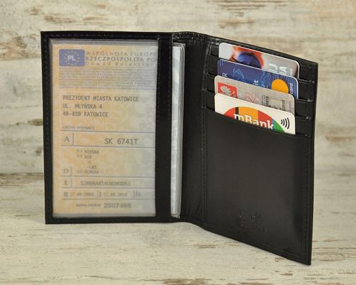 skórzane ETUI -ROVICKY- dowód rejestracyjny dokumenty karty No1 blc na Arena.pl