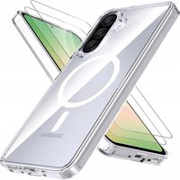 Etui do SAMSUNG GALAXY A56 / A36 do MagSafe WZMACNIANE CLEAR +2szt. SZKŁO