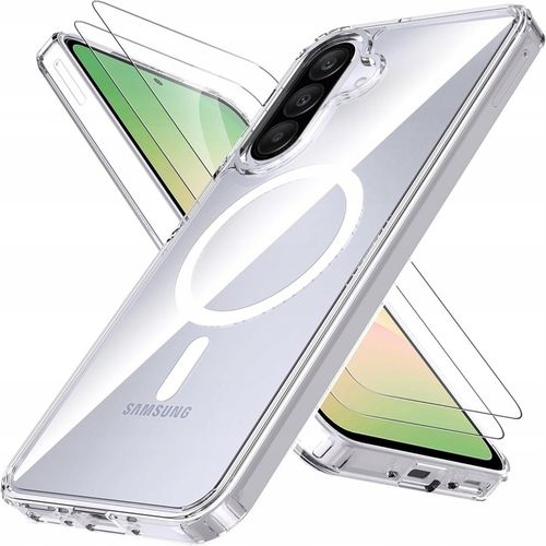 Etui do SAMSUNG GALAXY A56 / A36 do MagSafe WZMACNIANE CLEAR +2szt. SZKŁO na Arena.pl