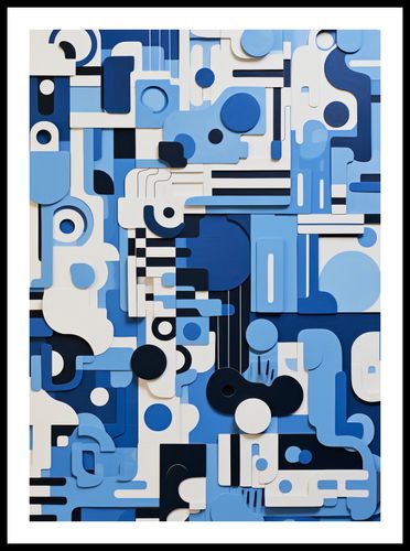 Plakat 50x70cm Niebieski Labirynt na Arena.pl