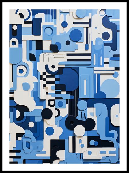 Plakat 50x70cm Niebieski Labirynt zdjęcie 3