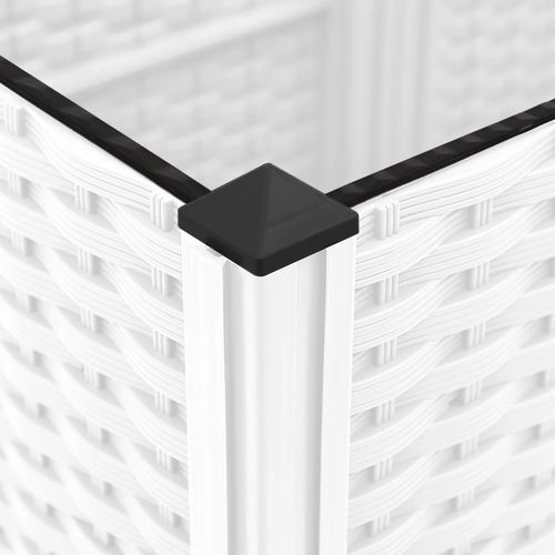 Donica ogrodowa z kratką, biała, 120x40x121,5 cm, PP na Arena.pl