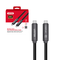 Unitek Kabel optyczny USB-C,  czarny, 5m