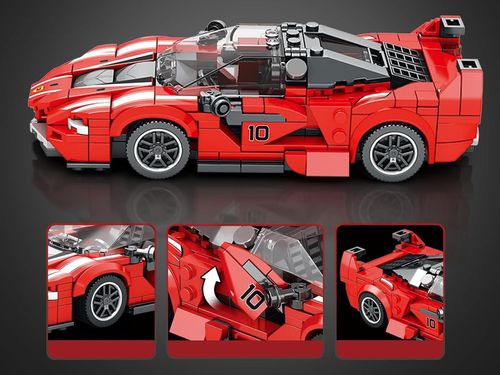 ZESTAW KLOCKI TECHNICZNE  AUTO CZERWONE na Arena.pl