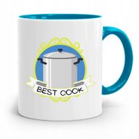 Kubek Błękitny Dla Kucharza Best Cook Prezent Z Nadrukiem Ze Zdjęciem
