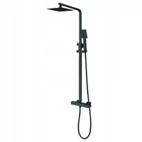 KOLUMNA PRYSZNICOWA BATERIA TERMOSTATYCZNA CZARNA