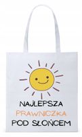 Dla Prawnika Adwokata Torba Eco Biała Shopper Z Nadrukiem Ze Zdjęciem