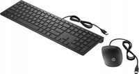 Zestaw Mysz i Klawiatura Przewodowa USB HP Pavilion 400 czarny QWERTY US