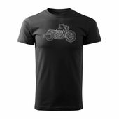 Koszulka motocyklowa z motocyklem na motor Indian Scout Bobber męska czarna REGULAR M