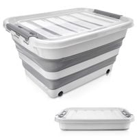 Duży Pojemnik do Przechowywania na Tekstylia Zabawki Ubrania Składany 30L