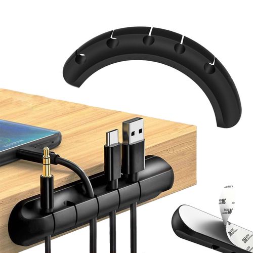 Organizer na kable przewody solidny uchwyt do biurka samoprzylepny klej 3M na Arena.pl