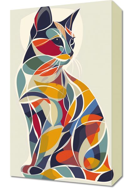 Obraz 30x50cm Kalejdoskopowy Kot zdjęcie 1