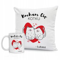 KUBEK i PODUSZKA prezent zestaw na WALENTYNKI dla niej dla dziewczyny