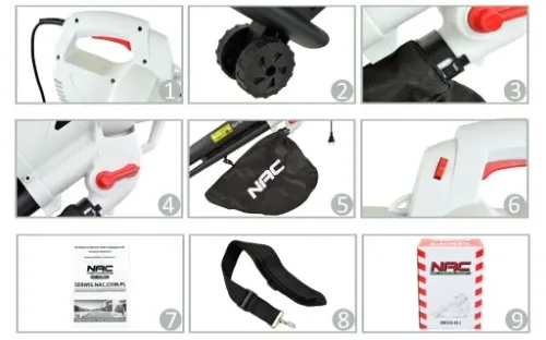 ODKURZACZ DMUCHAWA DO LIŚCI NAC VBE320-AS-J 3200 W REGULACJA SIŁY POWIETRZA na Arena.pl