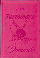 KALENDARZ A5 2026 dzienny z grawerem PLANER DLA KRAWCOWEJ Z IMIENIEM