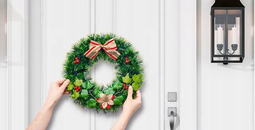 Wieniec świąteczny stroik na drzwi dekoracja wianek ozdoba Święta 30 cm na Arena.pl