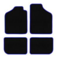 Dywaniki welurowe CARLUX-BLUE do Fiat Uno 1983-2001, czarne niebieskie