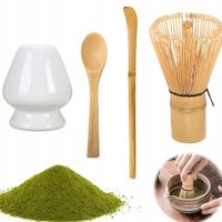 ZESTAW DO HERBATY MATCHA, ZESTAW MIOTEŁ MATCHA, Z TRZEPACZKĄ DO MATCHY 4W1