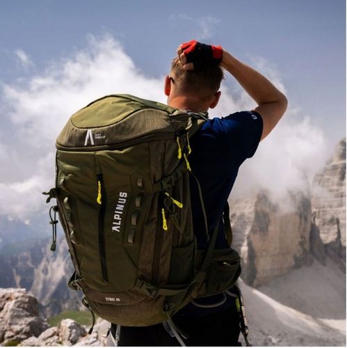 PLECAK TURYSTYCZNY ALPINUS TREKKINGOWY W GÓRY POKROWIEC OTWAY 40L KHAKI PRO na Arena.pl