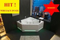 Wirujące dysze Wanna z hydromasażem BS-706 narożna 150cmx150cmx65cm 2x masa