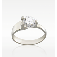 SREBRNY PIERŚCIONEK Z CYRKONIĄ PRÓBA SREBRA 925