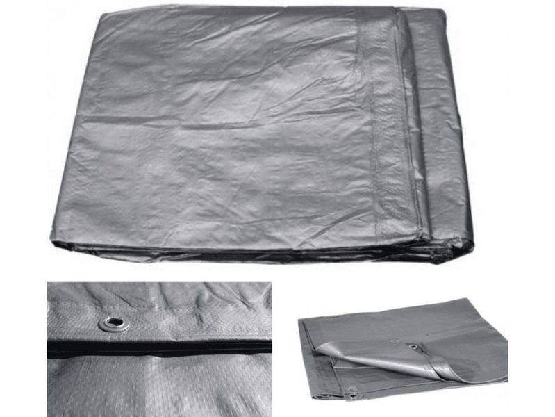 Plandeka plandeki pe srebrna wzmacniana 2x3 130g zdjęcie 3