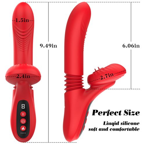 silicone vibrator 7 powerful modes - licking, thrusting and heating na Arena.pl