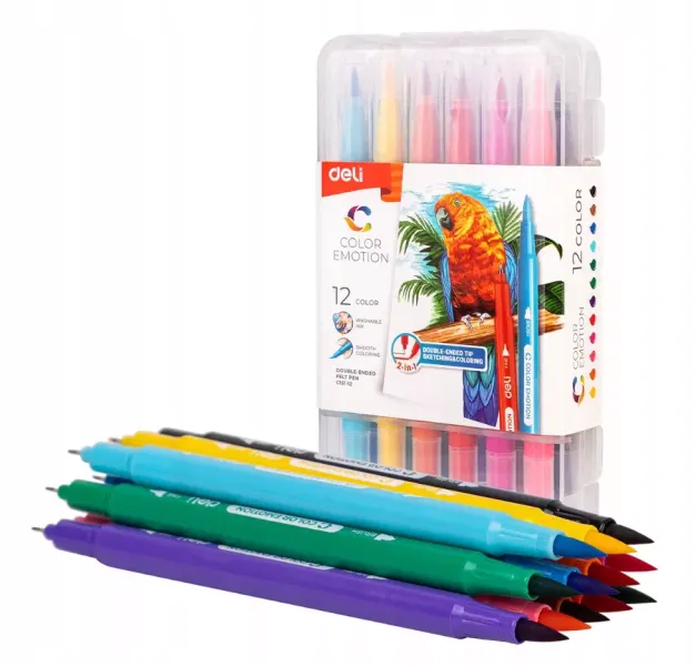 Flamastry Deli 12 szt. zdjęcie 1
