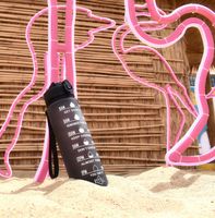 Bidon Butelka ze słomką motywacyjna Miowi 1 l Czarna