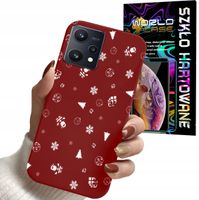 ETUI DO REALME 8 / 8 PRO - ŚWIĄTECZNE WZORY CHOINKA + SZKŁO