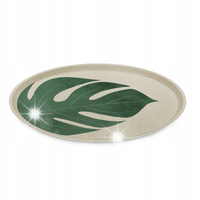 TALERZ duży plastikowy liście MONSTERA Ø25,5 cm x4